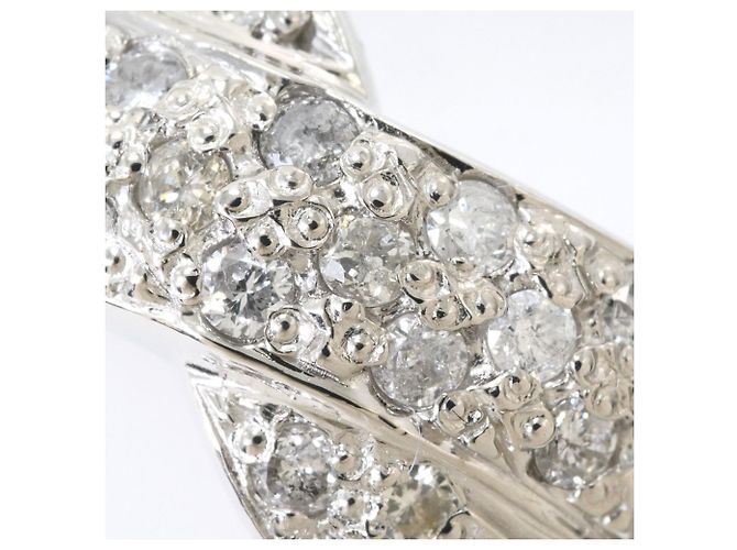 Autre Marque Anello a fascia in platino e diamanti - vista 2