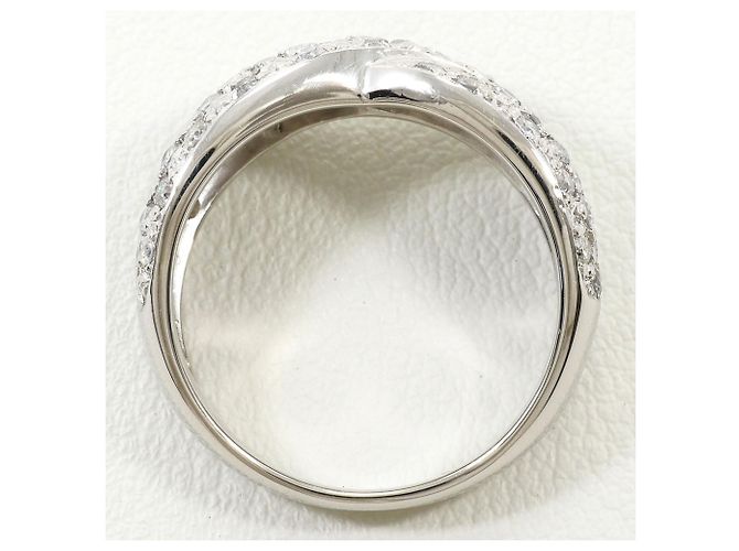 Autre Marque Anello a fascia in platino e diamanti - vista 3