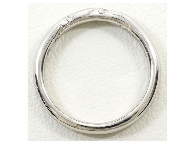 Autre Marque Anello a fascia in platino con accenti blu e diamanti - vista 2