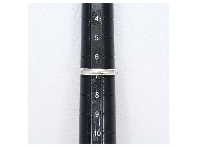 Autre Marque Anello a fascia in platino con accenti blu e diamanti - vista 7