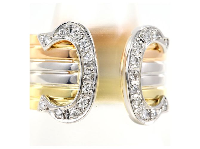 Autre Marque Platin- und Goldring mit Diamant Golden - Ansicht 2