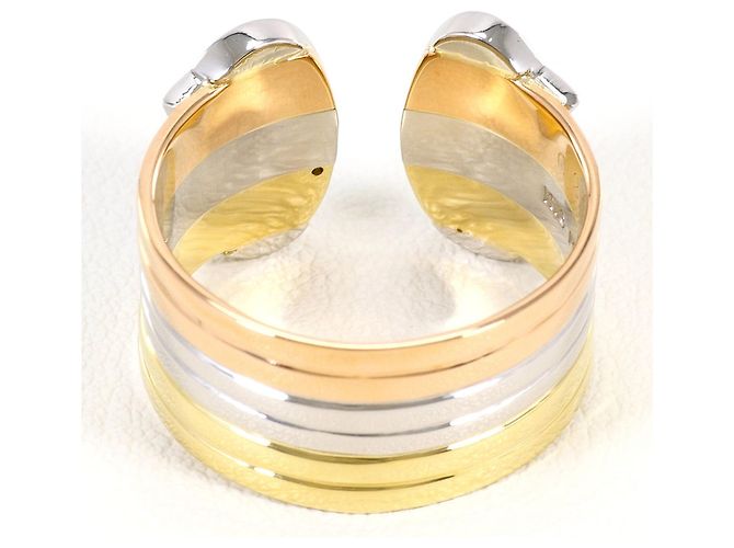 Autre Marque Platin- und Goldring mit Diamant Golden - Ansicht 4