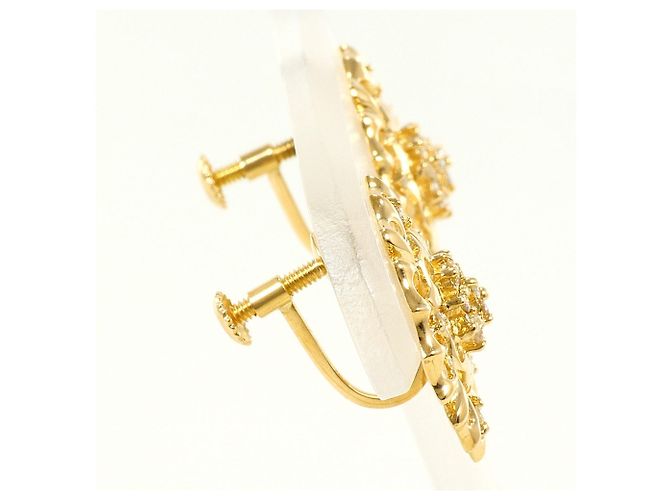 Autre Marque Orecchini a clip in oro giallo 18K con diamanti D'oro - vista 2