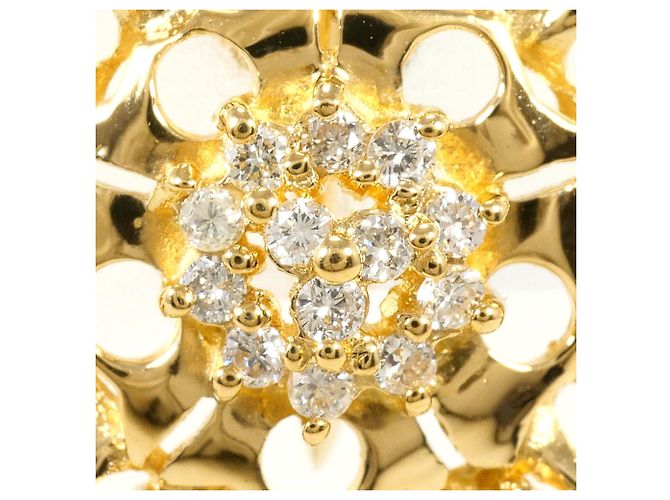 Autre Marque Orecchini a clip in oro giallo 18K con diamanti D'oro - vista 3