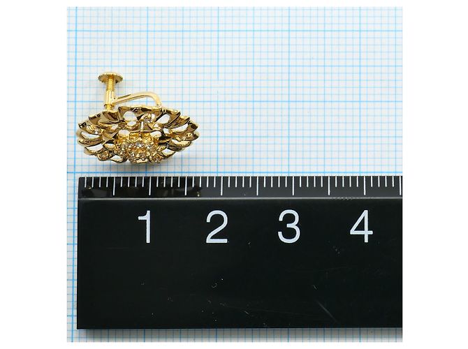 Autre Marque Orecchini a clip in oro giallo 18K con diamanti D'oro - vista 5