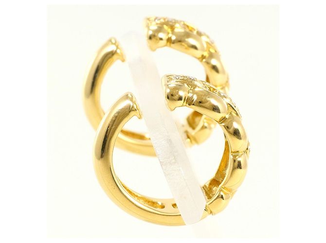 Autre Marque Orecchini a clip in oro giallo 18K con diamanti D'oro - vista 3