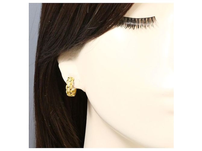 Autre Marque Orecchini a clip in oro giallo 18K con diamanti D'oro - vista 6