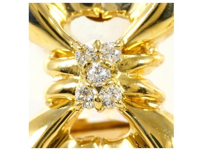 Autre Marque Orecchini a clip in oro giallo 18K con diamanti D'oro - vista 2
