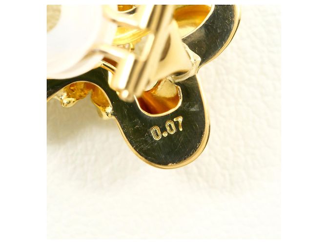 Autre Marque Orecchini a clip in oro giallo 18K con diamanti D'oro - vista 4
