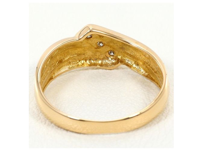 Autre Marque 18K Gelbgold-Ring mit Diamant Golden - Ansicht 3