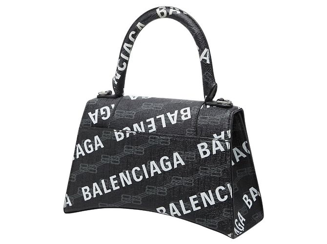 Borsa Balenciaga BB Monogram Hourglass XS Nero - vista 2