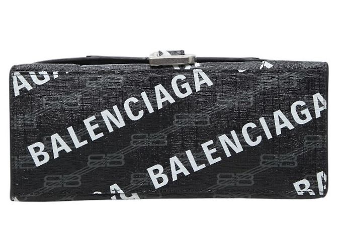 Borsa Balenciaga BB Monogram Hourglass XS Nero - vista 3