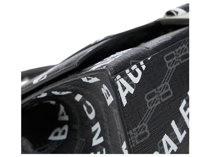 Borsa Balenciaga BB Monogram Hourglass XS Nero - vista 5