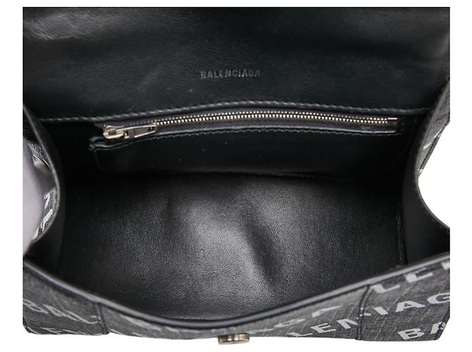 Borsa Balenciaga BB Monogram Hourglass XS Nero - vista 8