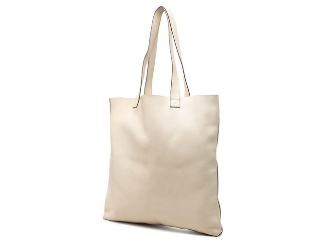 Borsa Tote a Spalla Gucci con Stampa Logo Bianco Crudo - vista 2