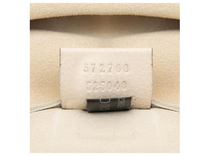 Borsa Tote a Spalla Gucci con Stampa Logo Bianco Crudo - vista 6