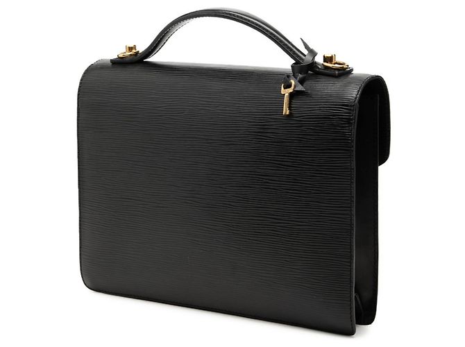 Louis Vuitton Epi Monceau Handtasche Schwarz - Ansicht 2