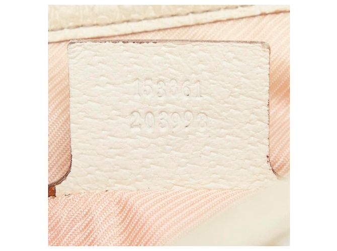 Borsa a mano con catena logo Gucci Bianco Multicolore - vista 10