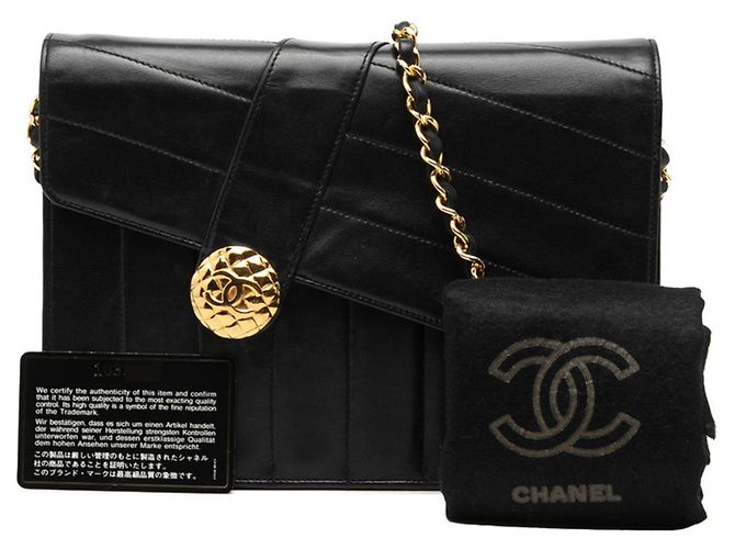 Timeless Borsa a tracolla Chanel Coco Mark Chain Flap Nero - vista 7