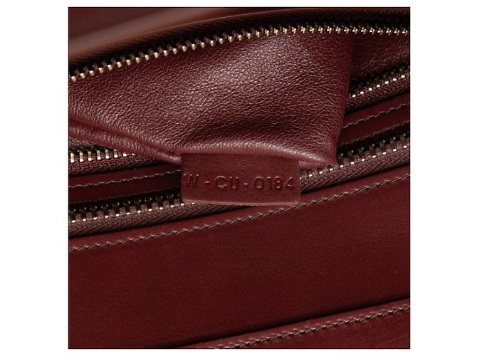 Céline Borsa Celine Luggage Micro Shopper Rosso Arancione Bordò - vista 6