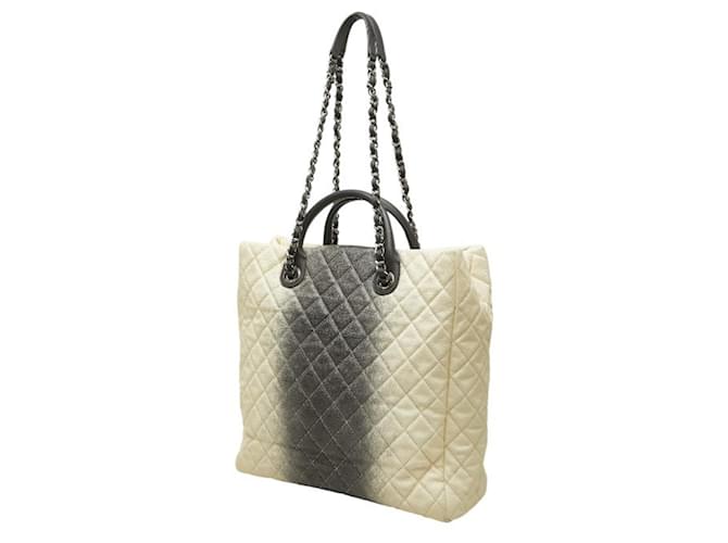 Borsa a tracolla tote Chanel Coco Mark Medium Nero Crudo - vista 2