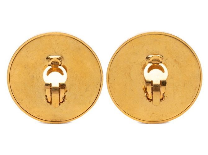 Orecchini a clip tondi Chanel Coco Mark D'oro - vista 2
