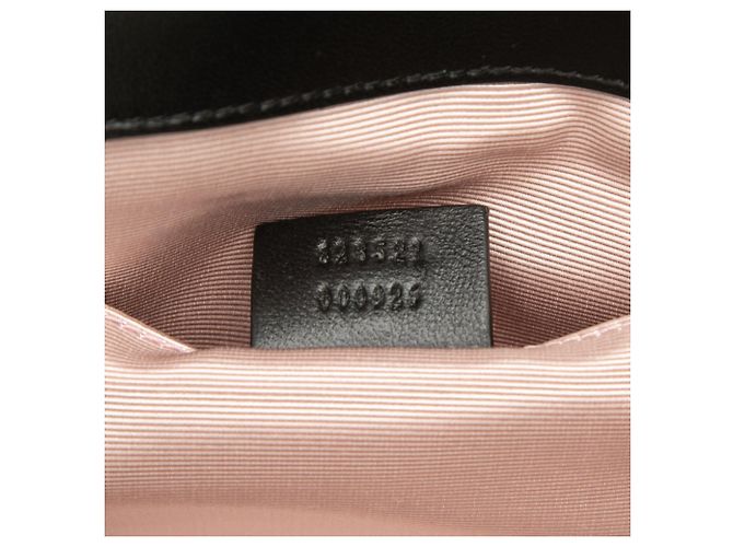Borsa a tracolla in pelle nera con Interlocking G Gucci Nero - vista 6