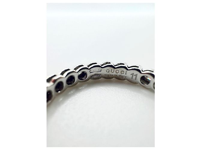 Anello Gucci in oro bianco e diamanti Argento - vista 3