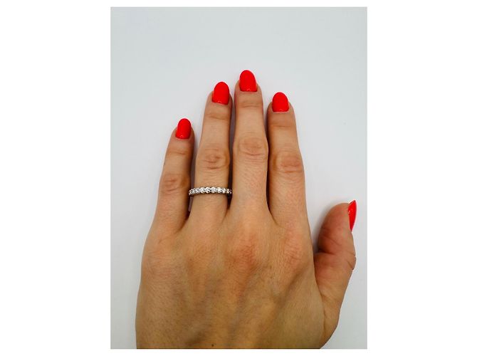 Anello Gucci in oro bianco e diamanti Argento - vista 4