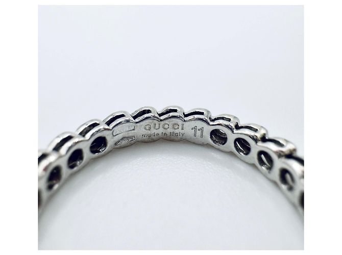 Anello Gucci in oro bianco e diamanti Argento - vista 8
