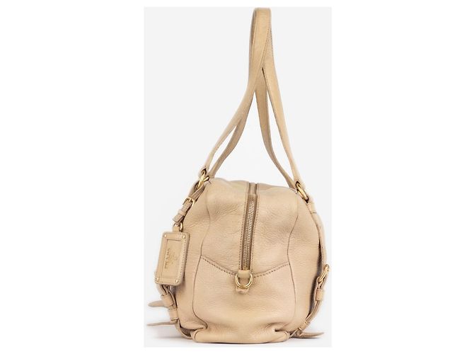 Borsa a tracolla shopper Bauletto Prada anni 2000 Beige - vista 3
