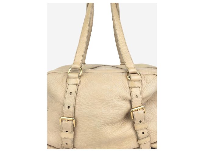 Borsa a tracolla shopper Bauletto Prada anni 2000 Beige - vista 6