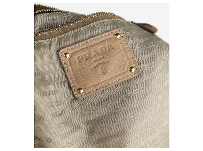 Borsa a tracolla shopper Bauletto Prada anni 2000 Beige - vista 7