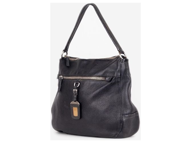 Borsa a tracolla Hobo Prada 2000s Vitello Daino Nero - vista 2