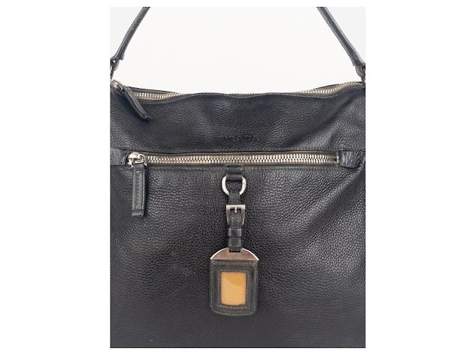 Borsa a tracolla Hobo Prada 2000s Vitello Daino Nero - vista 4