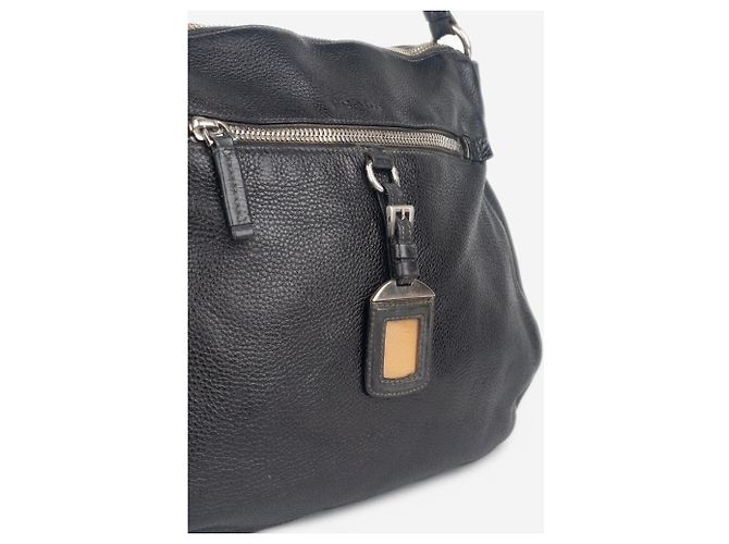 Borsa a tracolla Hobo Prada 2000s Vitello Daino Nero - vista 5