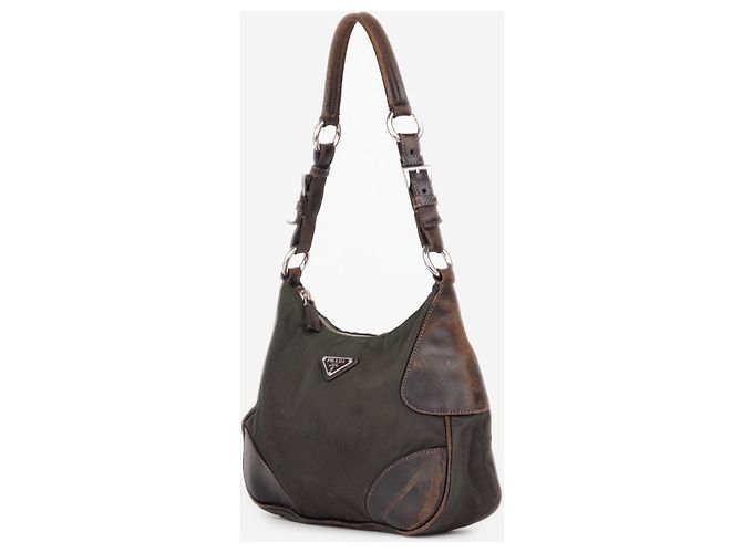 Borsa a tracolla hobo ibrida Tessuto Prada anni 2000 Verde - vista 2