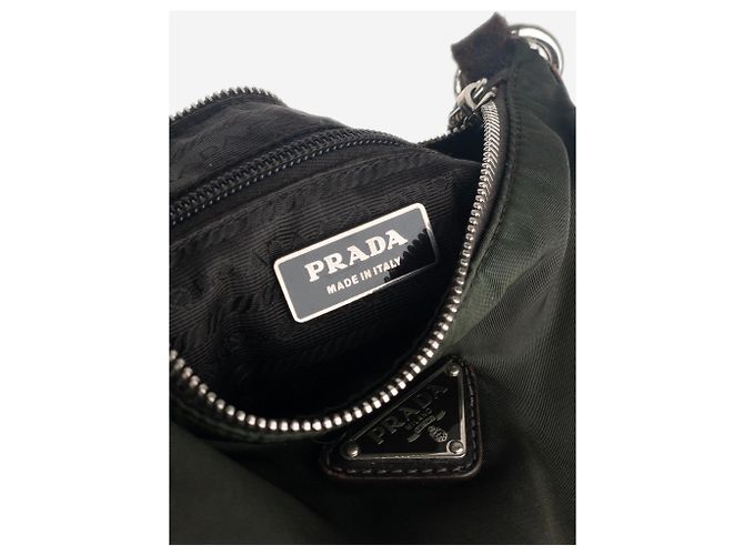 Borsa a tracolla hobo ibrida Tessuto Prada anni 2000 Verde - vista 6