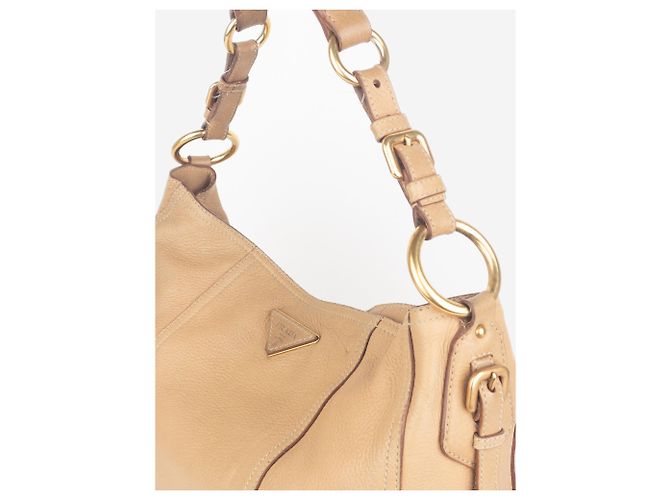 Borsa a tracolla hobo Prada 2000s Cervo Sacca Beige - vista 5