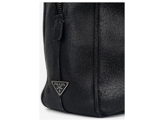 Borsa a mano Prada 2000s Bauletto Box in pelle Nero - vista 5