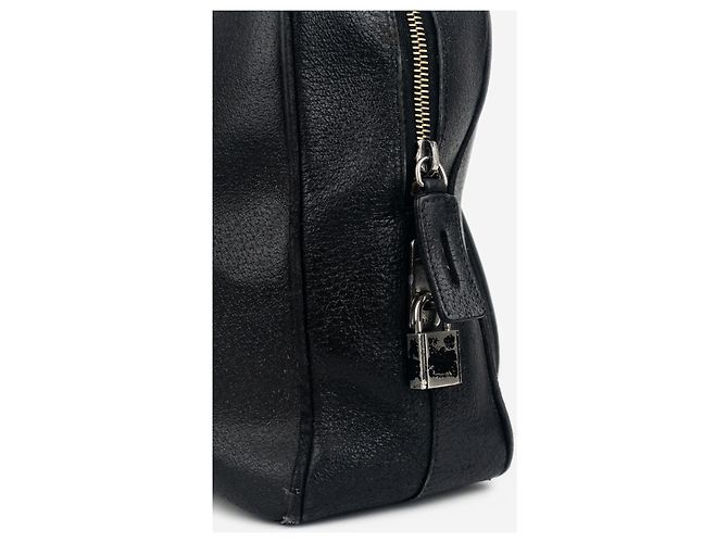 Borsa a mano Prada 2000s Bauletto Box in pelle Nero - vista 6