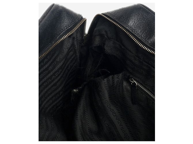Borsa a mano Prada 2000s Bauletto Box in pelle Nero - vista 7