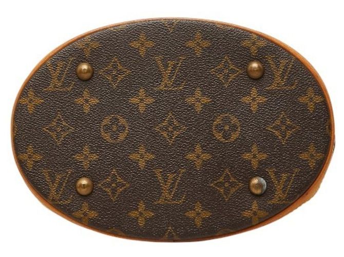 Borsa Bucket Louis Vuitton Monogram PM Marrone Monogramma - vista 3