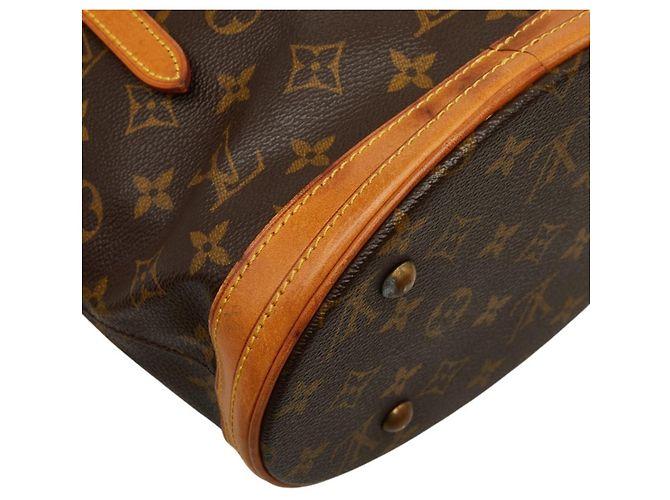 Borsa Bucket Louis Vuitton Monogram PM Marrone Monogramma - vista 7