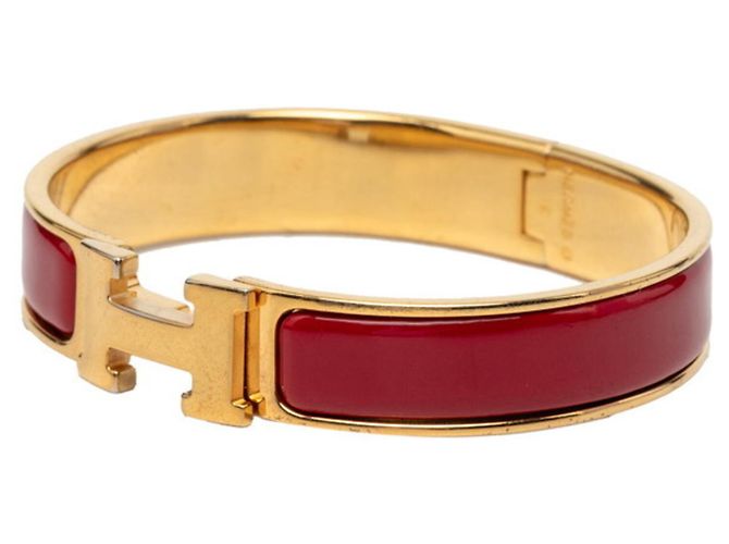 Hermès Hermes Click H PM Email Armreif Rot Golden - Ansicht 2