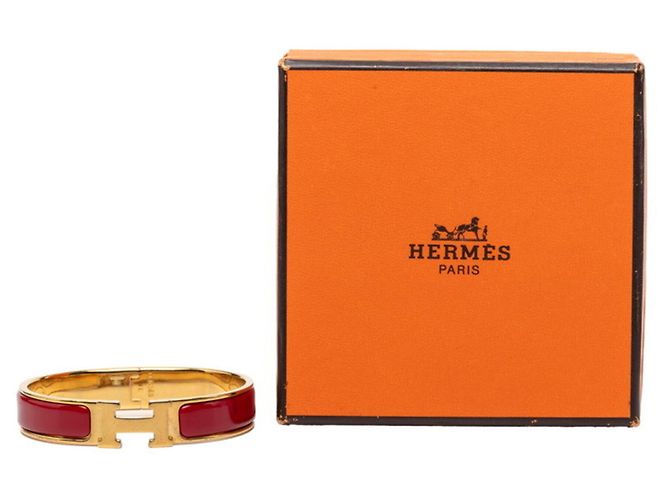 Hermès Hermes Click H PM Email Armreif Rot Golden - Ansicht 6
