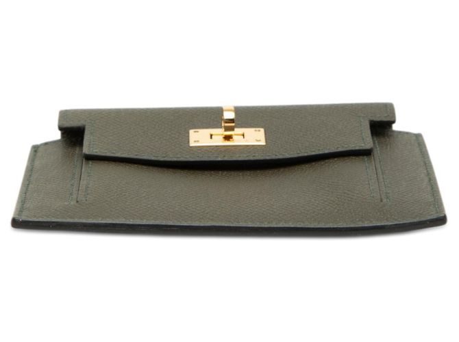 Hermès Cartera compacta Kelly Pocket Hermes Caqui - vista 2