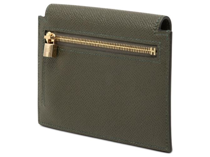 Hermès Cartera compacta Kelly Pocket Hermes Caqui - vista 3