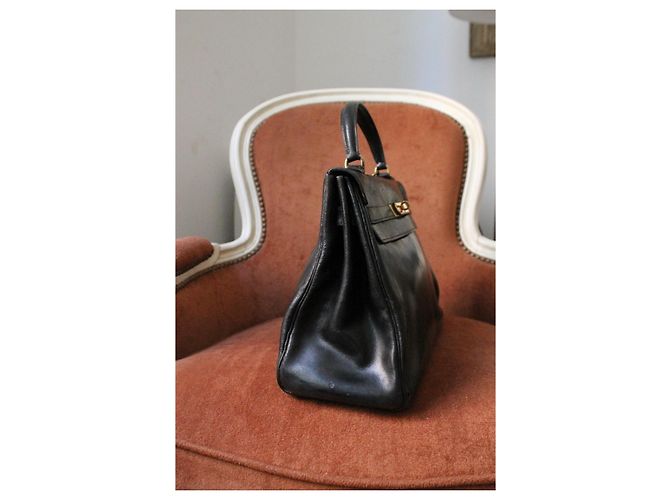 Borsa Hermès Kelly in pelle nera Nero - vista 6