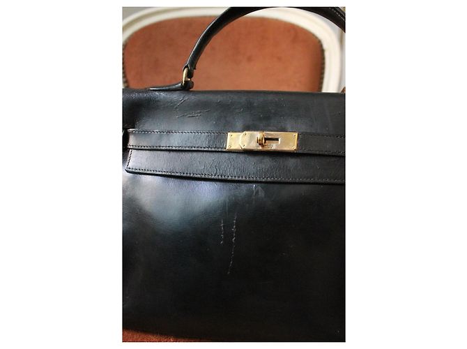 Borsa Hermès Kelly in pelle nera Nero - vista 7